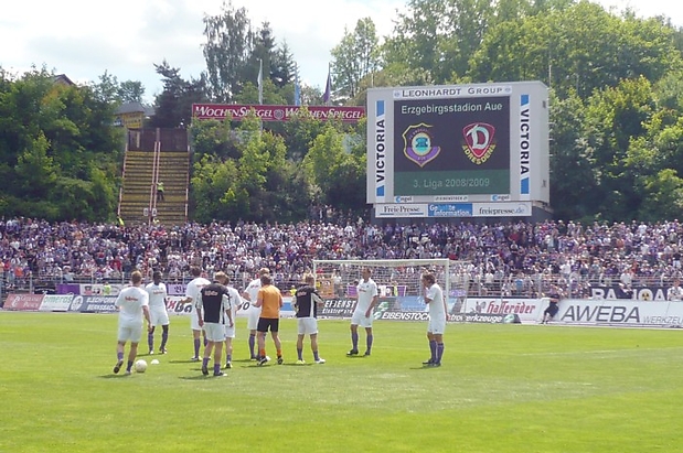 Mannschaft beim warmmachen