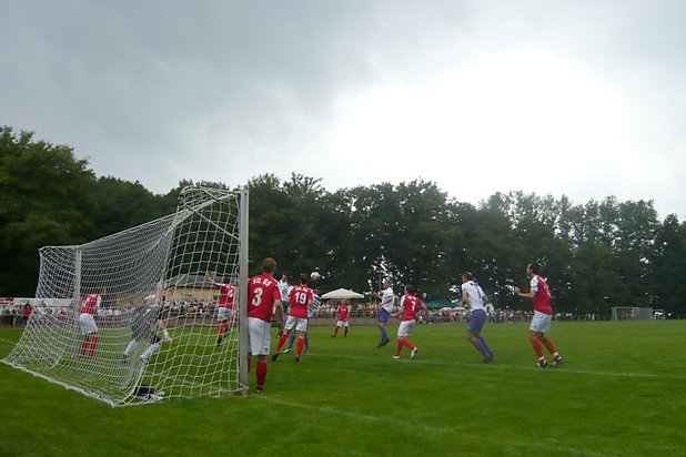 Torszene Aue in der 1. Halbzeit