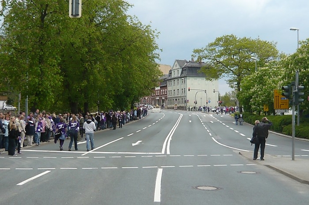 15.03 Uhr. Die Sperrung der Innenstadt ist aktiviert