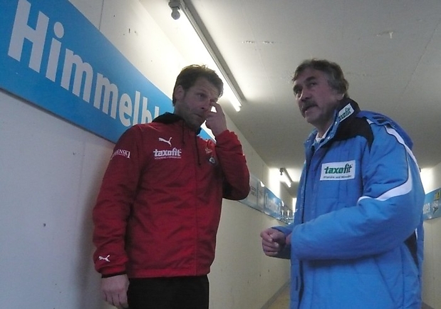 Rico Schmitt und Gerd Schädlich nach dem Spiel