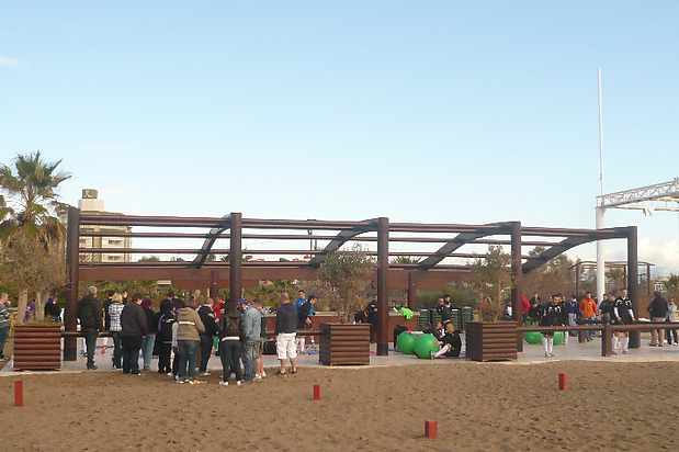 Strandtraining der Mannschaft