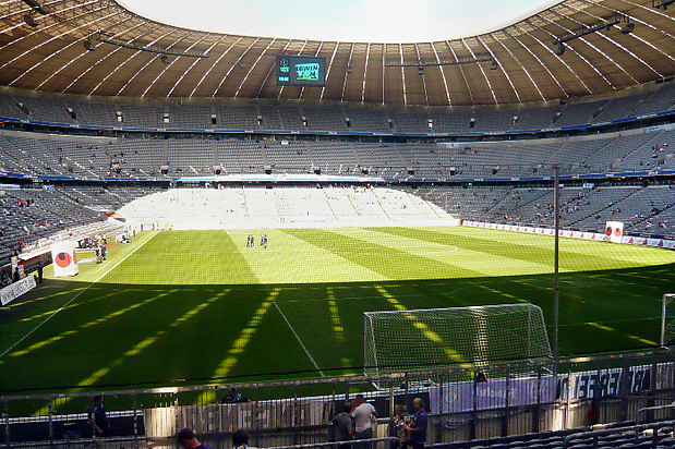 Blick aus dem Gästeblock vor dem Spiel