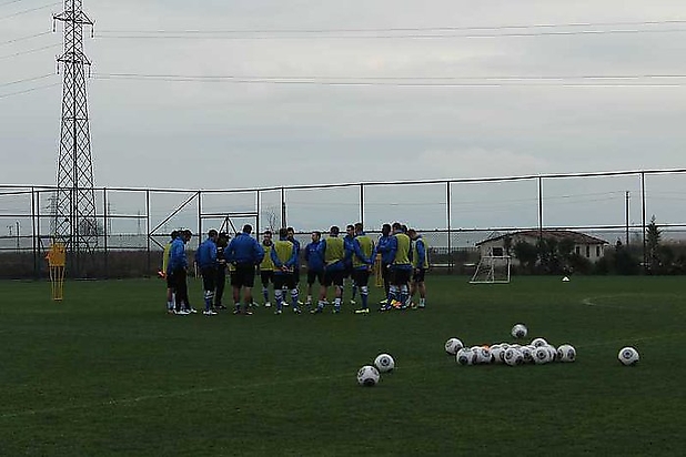 Vorletzte Trainingseinheit auf dem Trainingsgelände der Titanic bei Regen