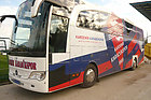 Mannschaftsbus vom Gegner