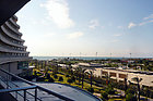Blick aus dem Miracle Hotel Richtung Meer